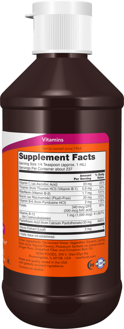 NOW Supplements, Vitamin B-12 Complex Liquid, Energy Production*, 8 oz