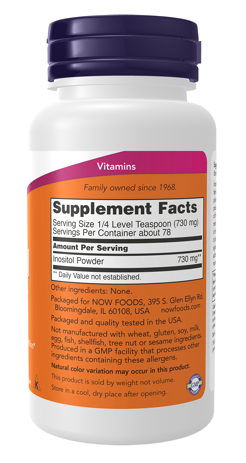 NOW Supplements, Inositol Powder, Cellular Health*, 2-oz