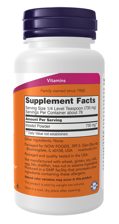 NOW Supplements, Inositol Powder, Cellular Health*, 2-oz