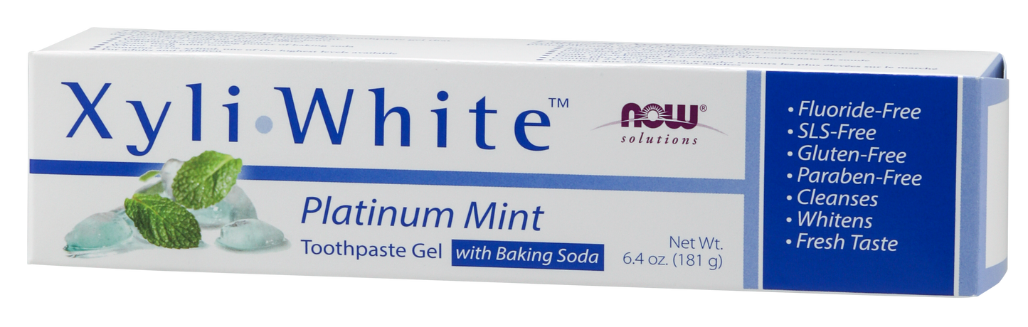 NOW Solutions, Xyliwhite™ Toothpaste Gel, Platinum Mint, 6.4 oz