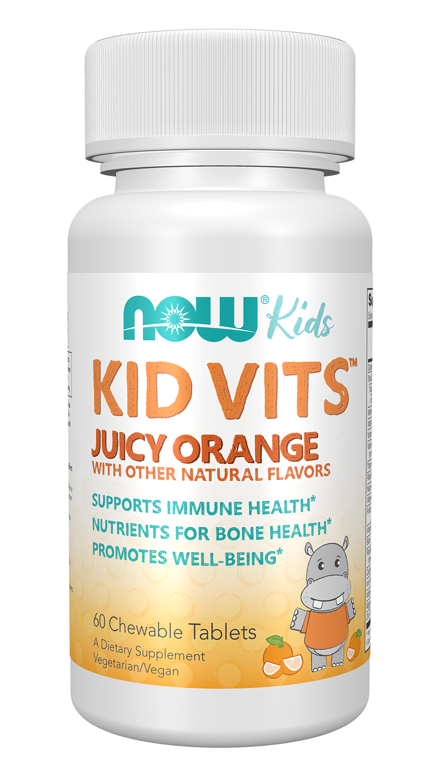 NOW Supplements, Kid Vits Multivitamin, Juicy Orange, 60 Chewable Tabs