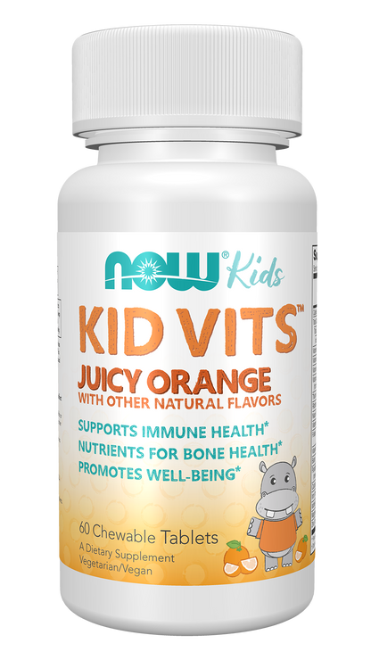 NOW Supplements, Kid Vits Multivitamin, Juicy Orange, 60 Chewable Tabs
