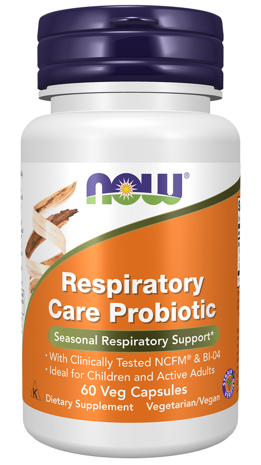 NOW Supplements, Respiratory Care Probiotic, w/ NCFM® & BI-04, 60 Veg Caps