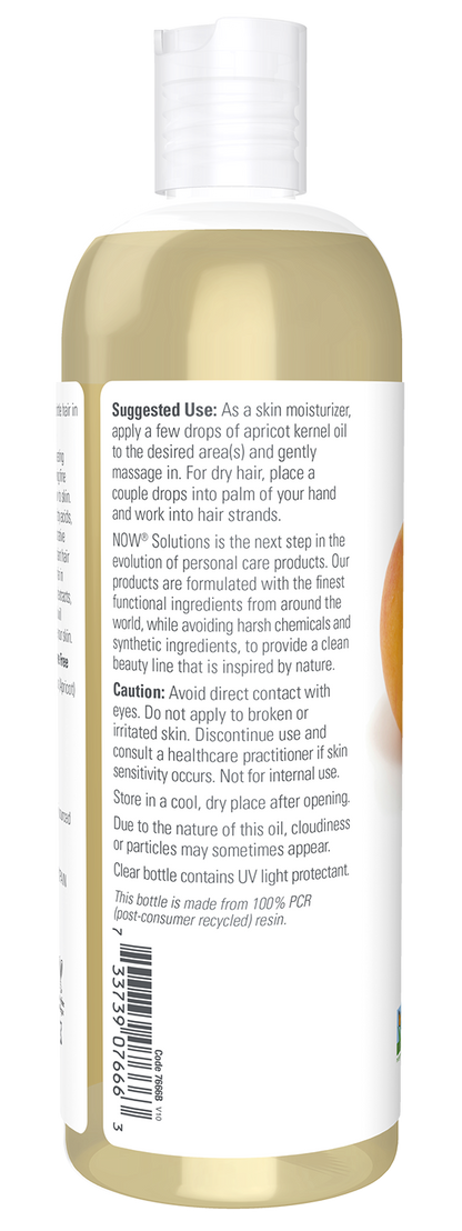 NOW Solutions, Apricot Kernel Oil, Hair Moisturizer & Skin Oil, 16 fl. oz