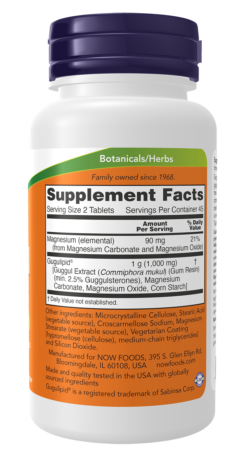 NOW Supplements, Guggul Extract 500 mg per Tablet, 90 Tablets