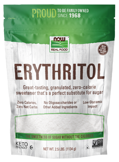 NOW Foods, Erythritol, Zero-Calorie Sweetener, 2.5 lbs