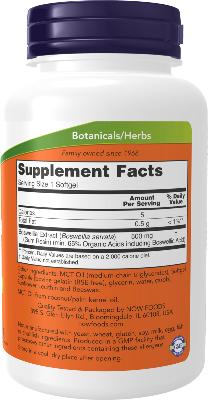 NOW Supplements, Boswellia Extract 500 mg in MCT Oil Base, 90 Softgels