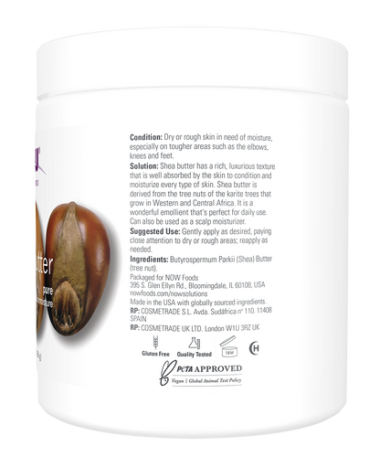 NOW Solutions, Shea Butter, Skin Emollient, Seals in Moisture, 16 oz