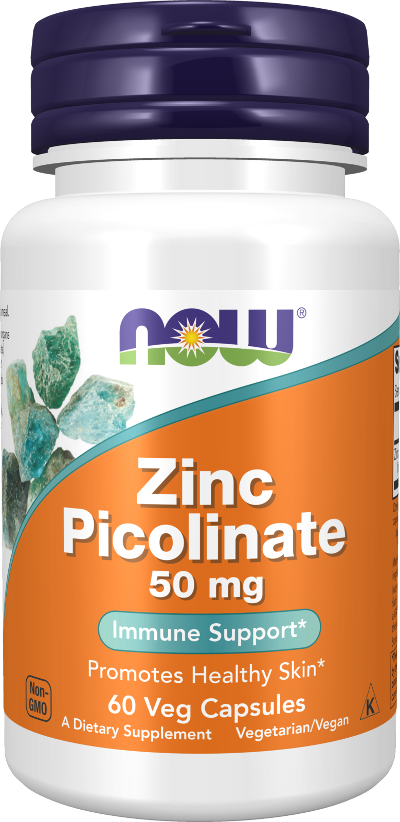 NOW Supplements, Zinc Picolinate 50 mg, Immune Support*, 60 Veg Caps