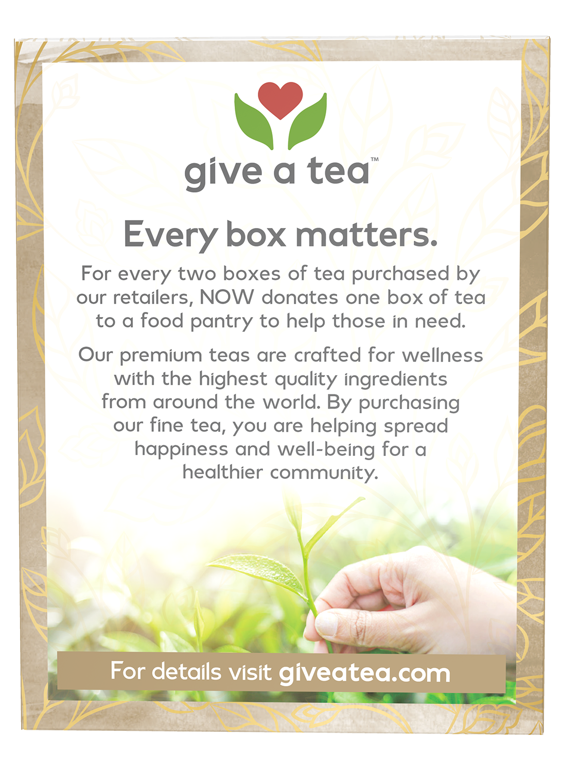 NOW Give a Tea® Rooibos Reishi Mushroom Tea, Caffeine-Free, 24 bags