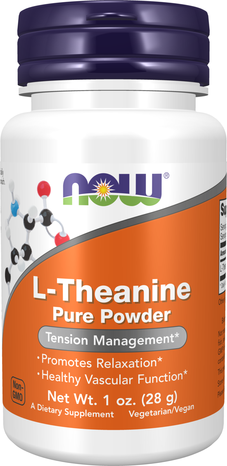 NOW Supplements, L-Theanine Pure Powder, Tension Management*, 1 oz