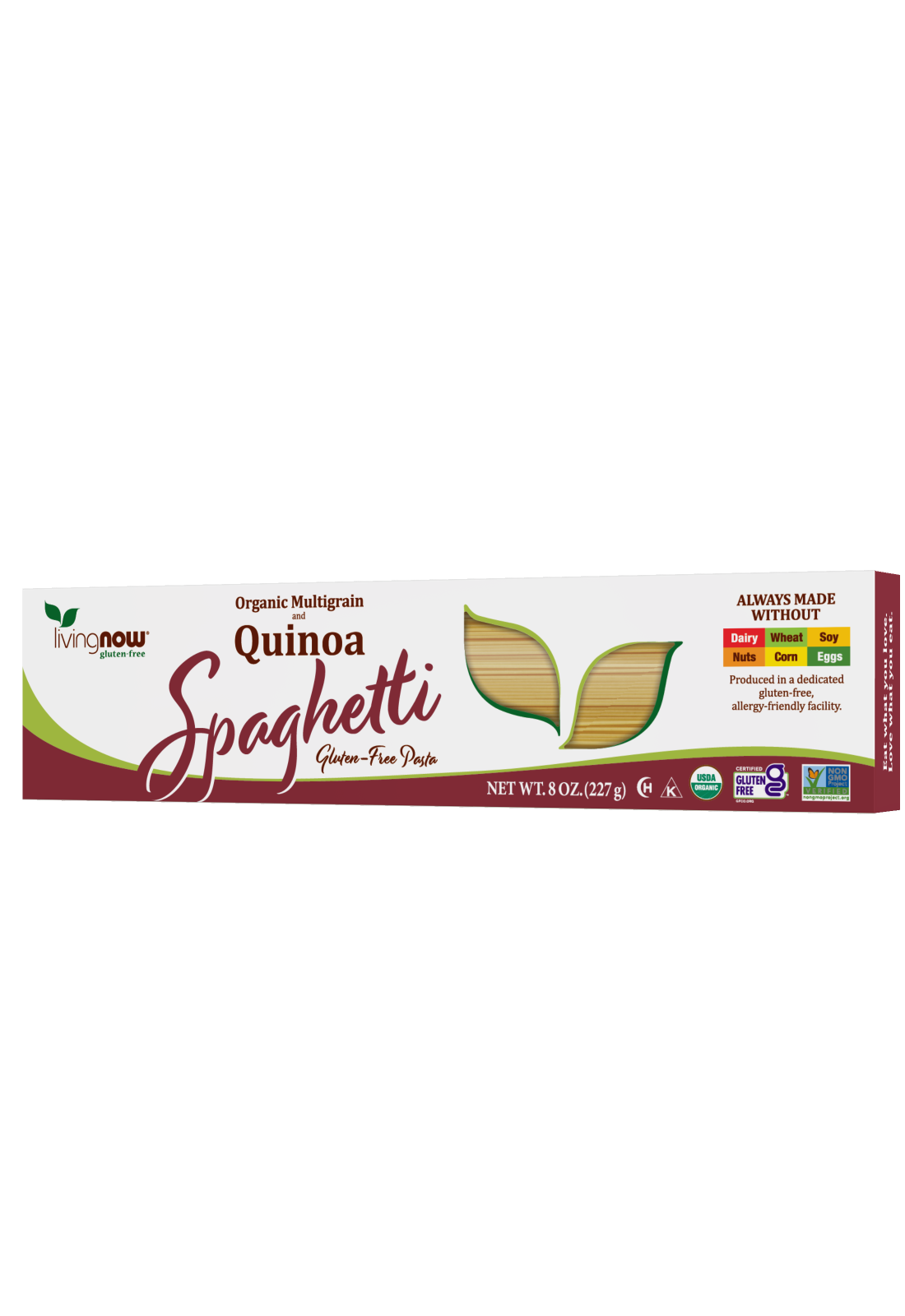 NOW Foods, Organic Quinoa Spaghetti, Gluten-Free, Quinoa Rice Pasta, 8 oz
