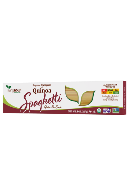 NOW Foods, Organic Quinoa Spaghetti, Gluten-Free, Quinoa Rice Pasta, 8 oz