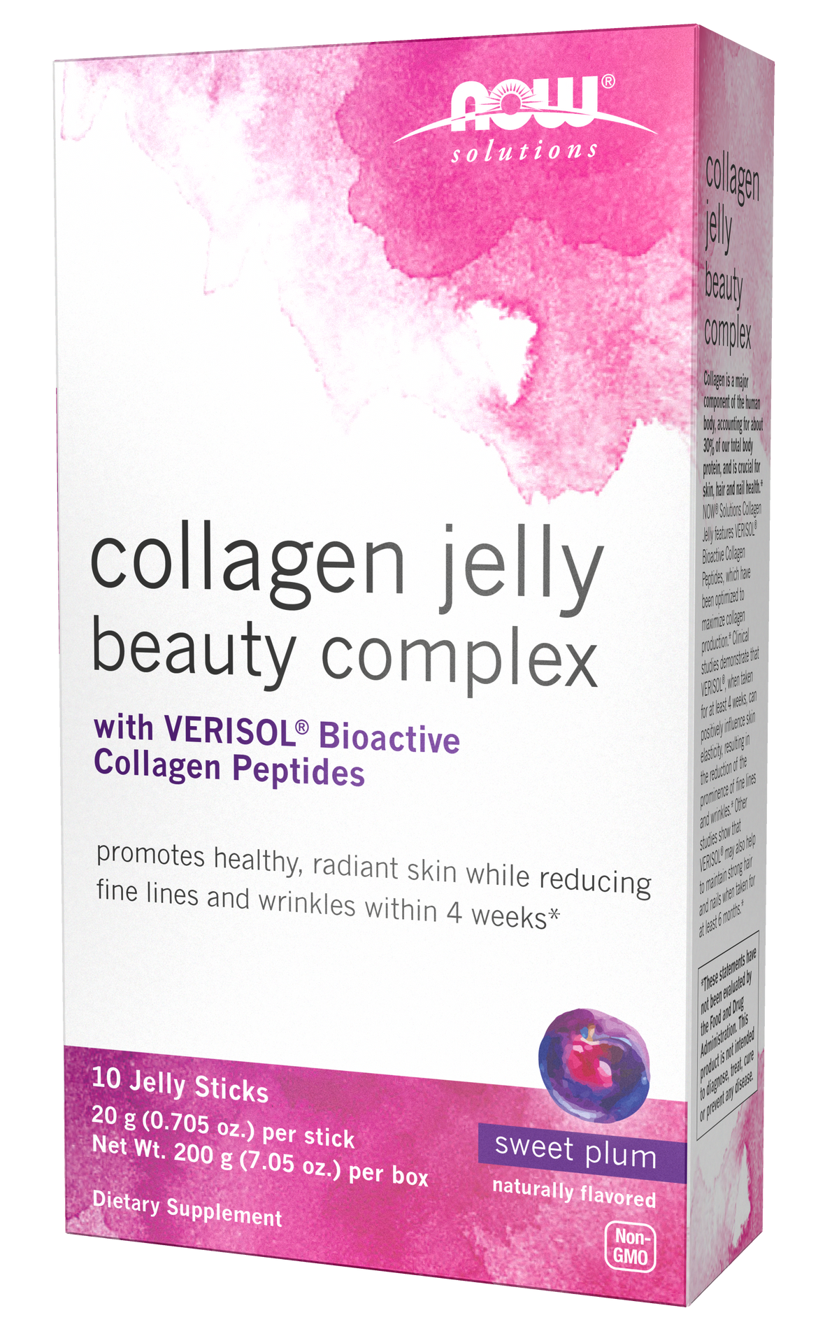 NOW Solutions, Collagen Jelly Beauty Complex, Plum, 10 Jelly Sticks