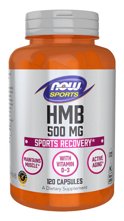 NOW Sports, HMB (β-Hydroxy β-Methylbutyrate) 500 mg, 120 Veg Caps