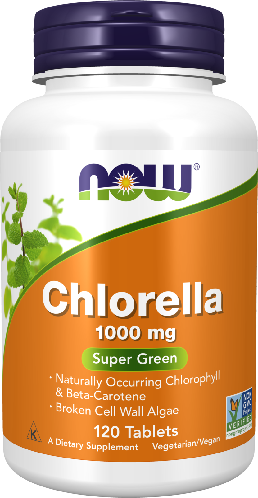 NOW Supplements, Chlorella 1,000 mg, Super Green, 120 Tabs
