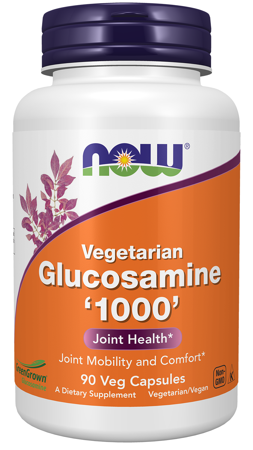 NOW Supplements, Vegetarian Glucosamine '1000', w/ GreenGrown®, 90 Veg Caps