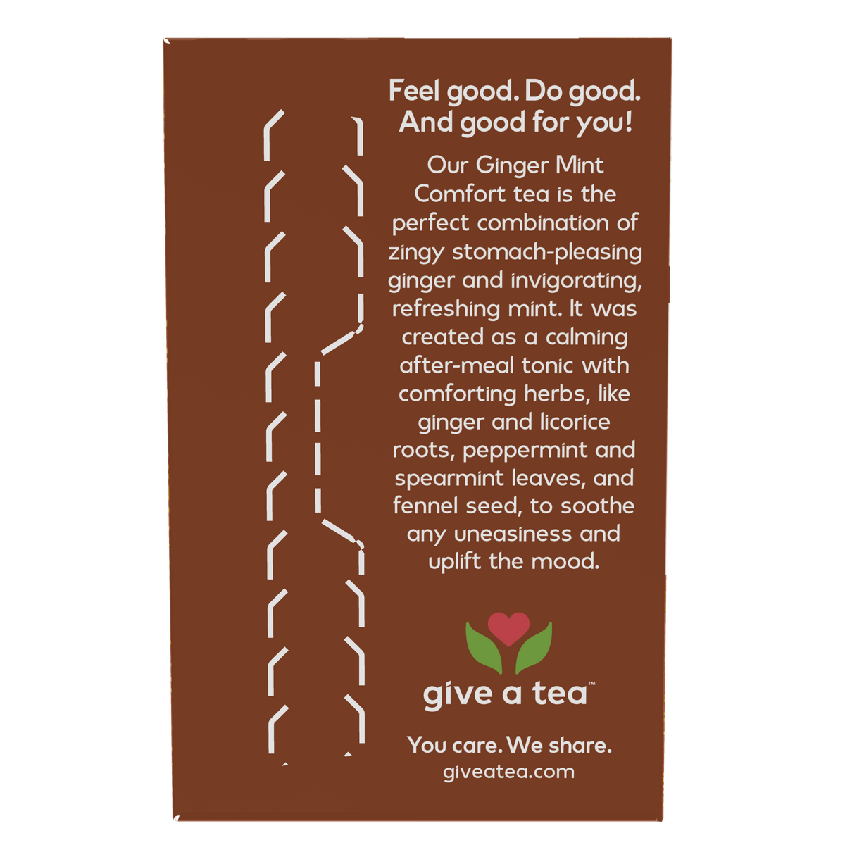 NOW Foods, Give a Tea® Ginger Mint Comfort Tea, Tummy-Pleasing, 24 bags