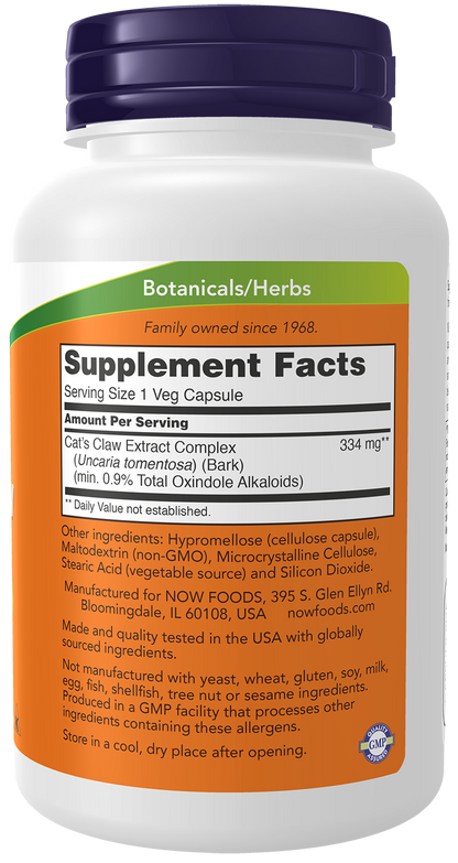 NOW Supplements, Cat's Claw Extract, 120 Veg Caps