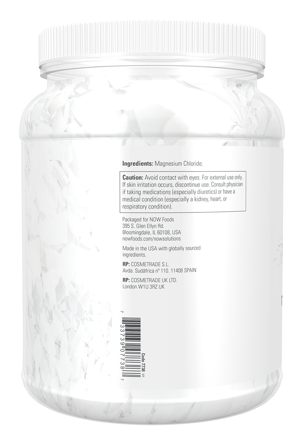NOW Solutions, Magnesium Flakes, from the Ancient Seabed, 54 oz