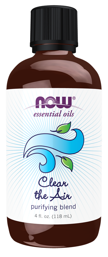 NOW Essential Oils, Clear the Air Oil Blend, Minty & Purifying, 4 fl. oz