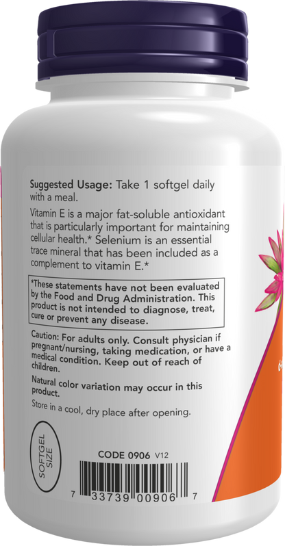 NOW Supplements, Vitamin E-400 IU, Mixed Tocopherols, Antioxidant Protection*, 100 Softgels