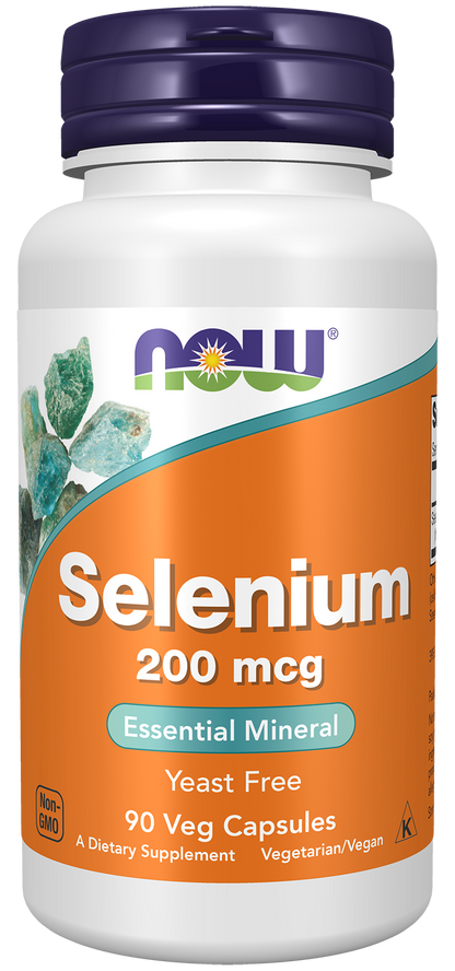 NOW Supplements, Selenium 200 mcg, Essential Mineral, 90 Veg Caps
