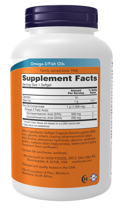 NOW Supplements, Ultra Omega-3 Molecularly Distilled, 180 Softgels