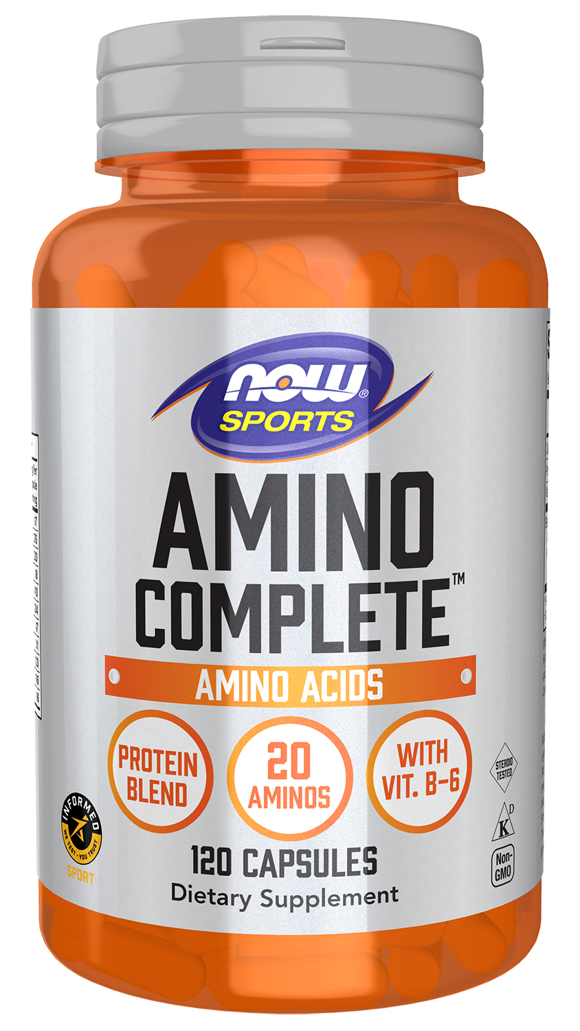 NOW Sports, Amino Complete™, Protein Blend with 20 Aminos, 120 Veg Caps