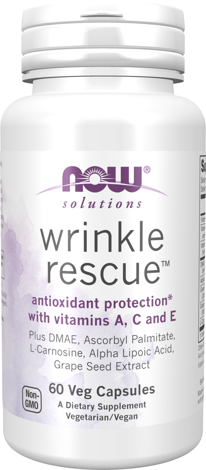 NOW Solutions, Wrinkle Rescue™ Caps, Vitamins A, C, E Blend, 60 Veg Caps