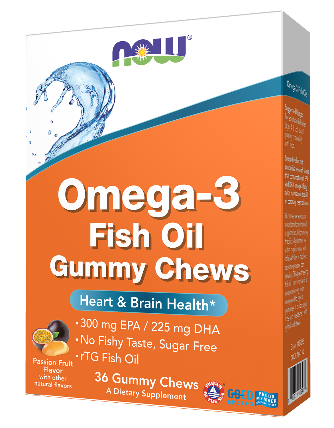 NOW Supplements, Omega-3 Fish Oil Gummy Chews, 36 Gummy Chews