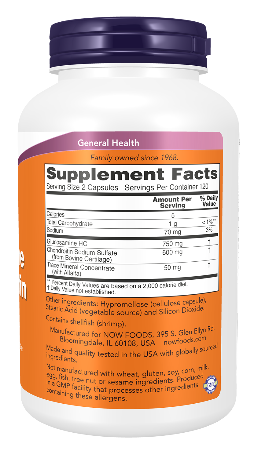 NOW Supplements, Glucosamine & Chondroitin with Alfalfa, 240 Caps