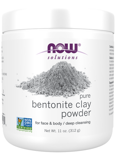NOW Solutions, Bentonite Clay Powder, Great for Oily Problem Skin, 11 oz