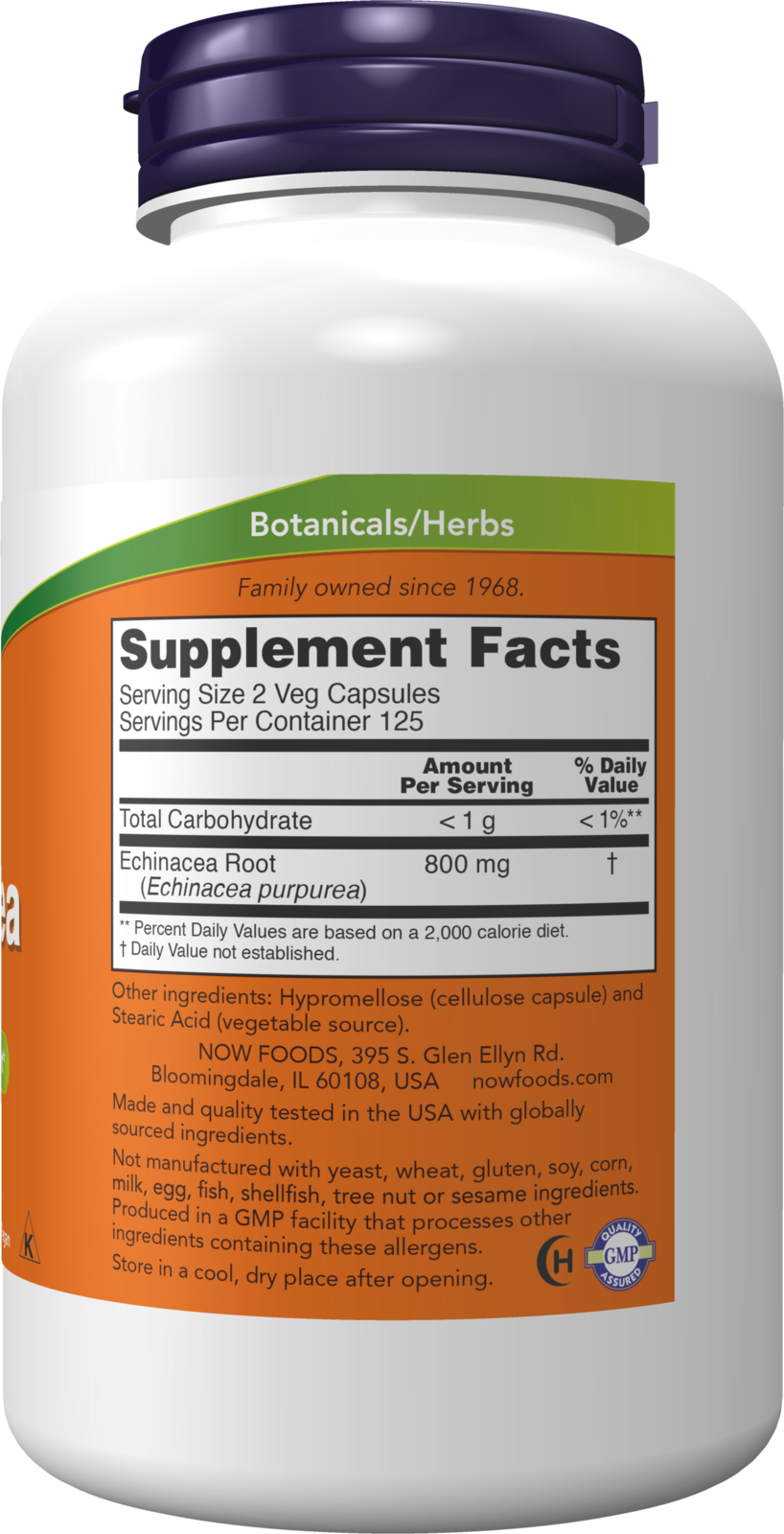 NOW Supplements, Echinacea 400 mg, Immune System Support*, 250 Veg Caps