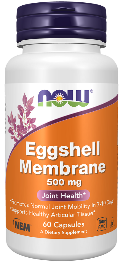 NOW Supplements, Eggshell Membrane 500 mg, 60 Veg Caps