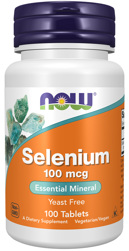 NOW Supplements, Selenium 100 mcg, Essential Mineral, 100 Tabs