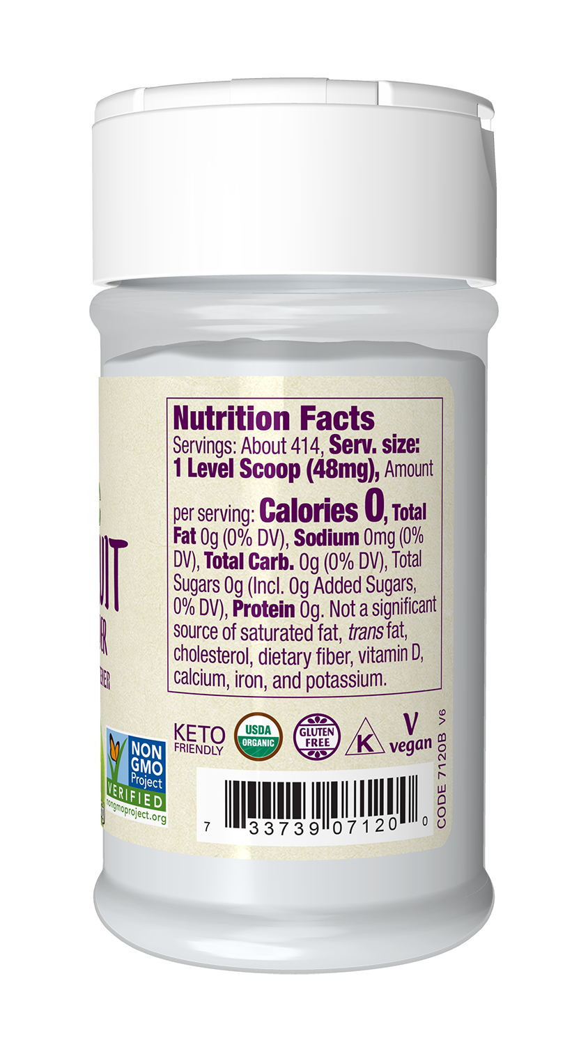 NOW Foods, Certified Organic Monk Fruit Extract Powder, w/ Scoop, 0.7 oz