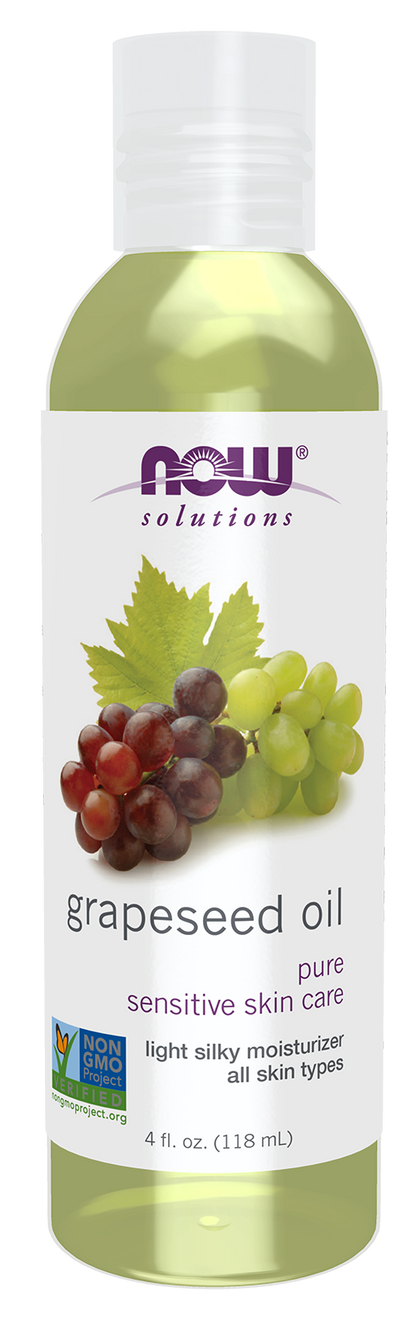 NOW Solutions, Grapeseed Oil, Sensitive Skin & All Skin Types, 4 fl. oz