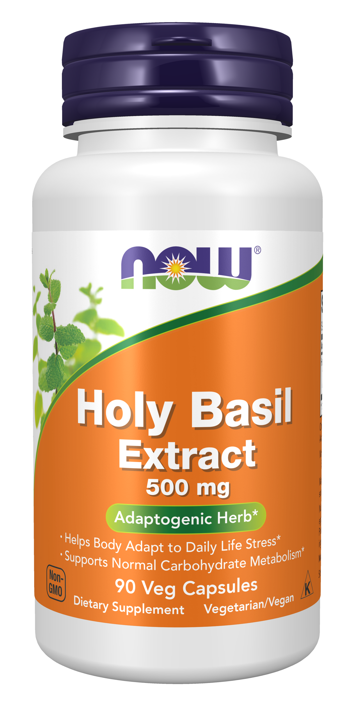 NOW Supplements, Holy Basil Extract 500 mg, 90 Veg Caps