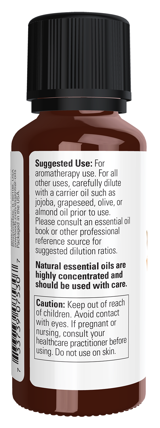 NOW Essential Oils, Cinnamon Cassia Oil, Undiluted, Steam Dist., 1 fl. oz