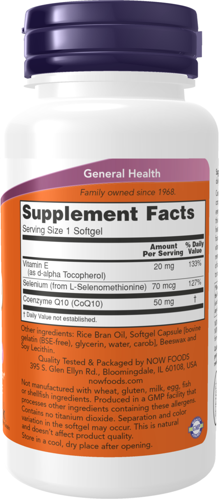 NOW Supplements, CoQ10 50 mg, Pharmaceutical Grade, 100 Softgels