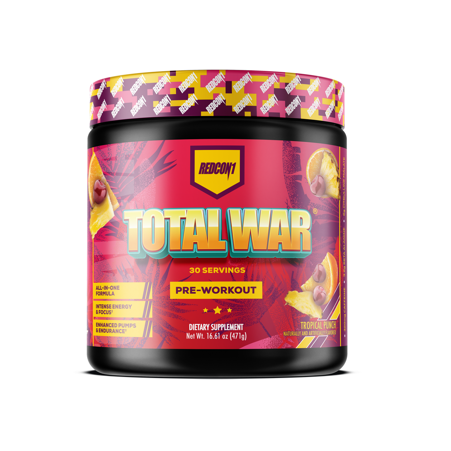 Redcon1 Total War Pre Workout - 30 Servings - Tropical Punch