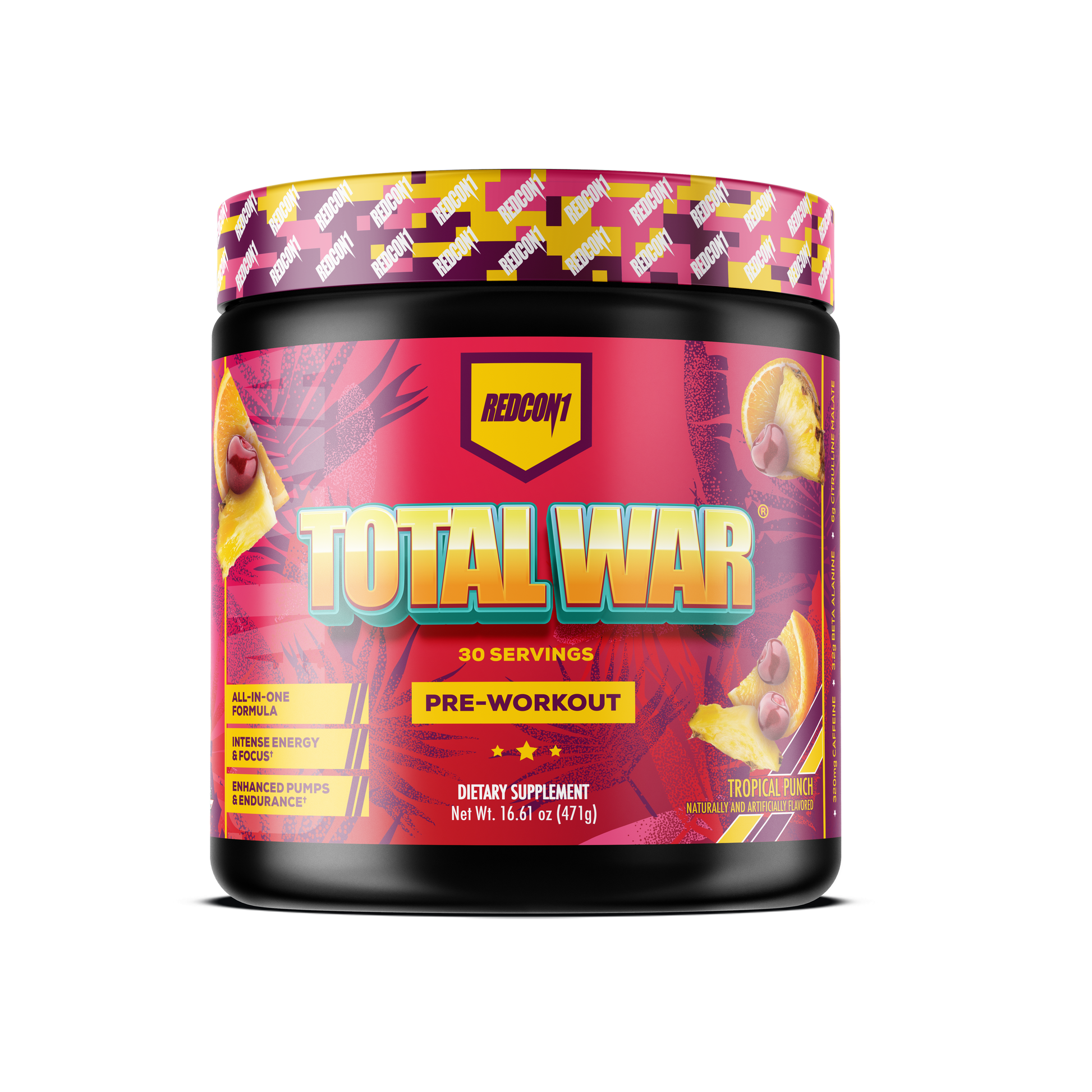 Redcon1 Total War Pre Workout - 30 Servings - Tropical Punch